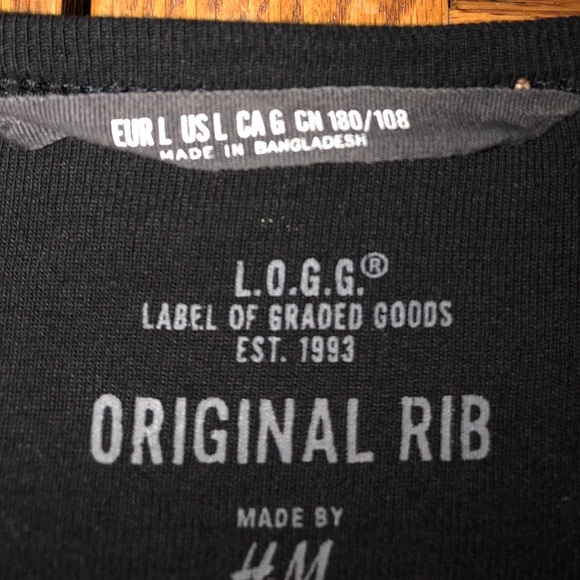 H&M ribbed Cotton T-shirt Crew neck (Tall -long) - Picture 2 of 5